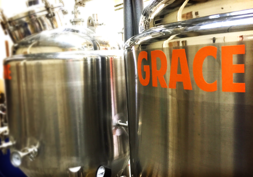 Most breweries don’t name their equipment. For example fermenters are simply 1,2,3,4. Then again, we’re not most breweries. Meet our Four Fermenters: Lois, Dorothy, Grace, and Gene. Named after the Founders (Dave and Dan’s) Four Grandmothers. Call us sentimental, but great beer should begin with a little nurturing. 